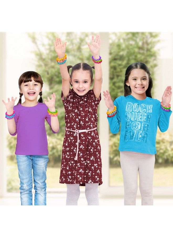 ArtCreativity Bead Bracelets For Kids 12 Pack Toy Jewelry Wristbands For Girls Assorted Colors Cute Birthday Favors Party Decorations And Giveaways Goody Bag Fillers Dress Up Accessories - Image 4