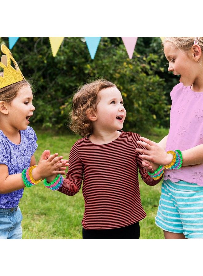 ArtCreativity Bead Bracelets For Kids 12 Pack Toy Jewelry Wristbands For Girls Assorted Colors Cute Birthday Favors Party Decorations And Giveaways Goody Bag Fillers Dress Up Accessories - Image 5