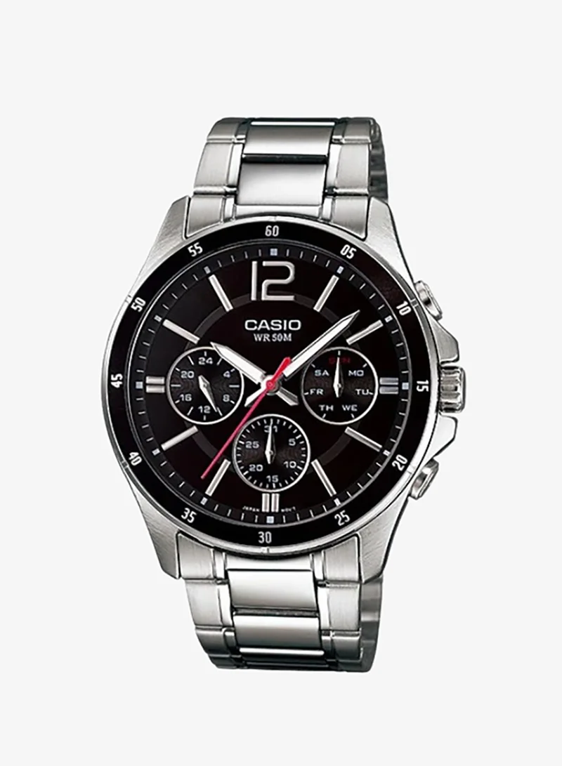 Casio Men's Stainless Steel Analog Watch MTP-1374D-1A - 47 mm