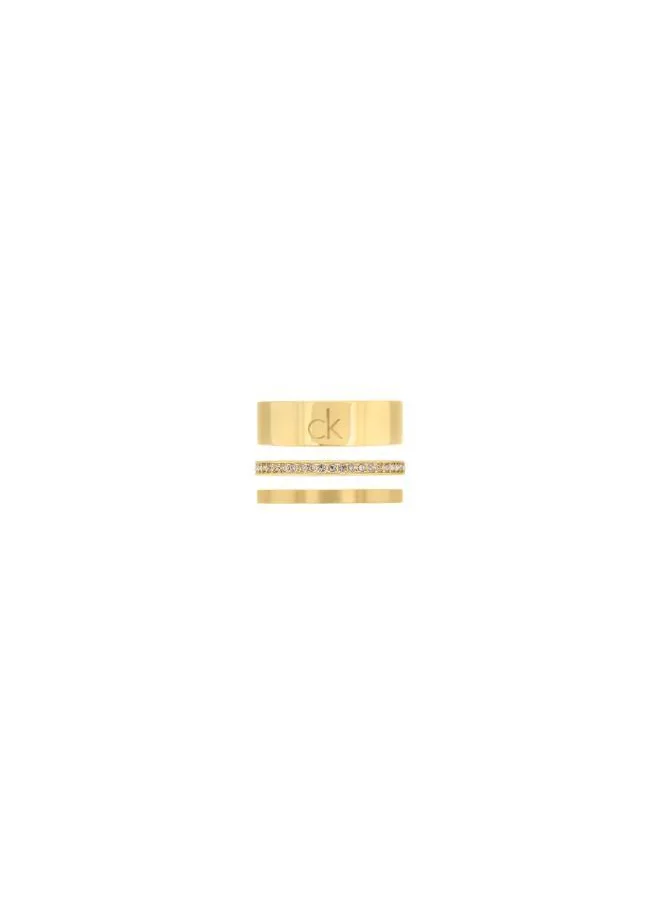 CALVIN KLEIN Brand Detailed Trio Rings Sets