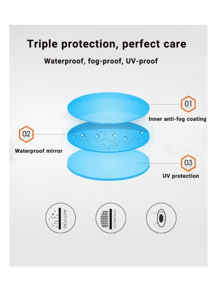 rayze Swimming goggles, anti-fog, leak-proof, with nose clip, earplugs, swim cap and outer shell. - Image 2