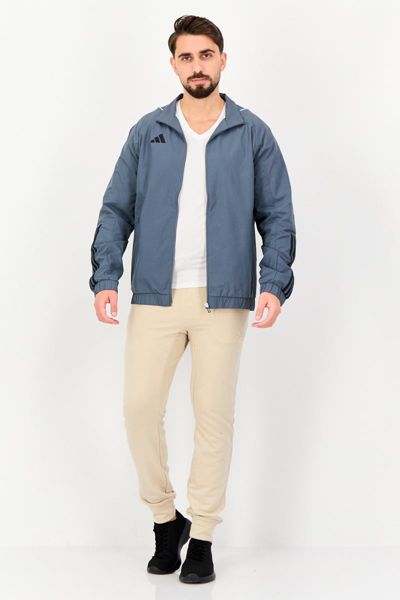 Adidas Men Sportswear Fit Long Sleeve Training Jackets, Dusty Blue - Image 4