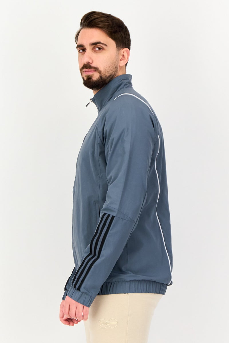 Adidas Men Sportswear Fit Long Sleeve Training Jackets, Dusty Blue - Image 3