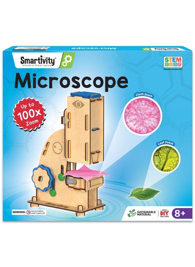 سمارتيفيتي لعبة مجهر سمارتيفيتي بتكبير ١٠٠ ضعف للأطفال من سن ٨-١٠-١٢-١٤ عامًا | هدايا عيد ميلاد للأولاد والبنات | لعبة علمية اصنعها بنفسك للأطفال من سن ٨-١٤ عامًا | مجموعة العلوم والتكنولوجيا والهندسة والرياضيات - Image 1