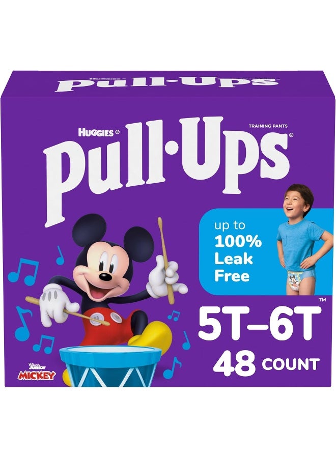 Pull-Ups Boys' Potty Training Pants, Size 5T-6T Training Underwear (46-60 lbs), 48 Count - Image 1