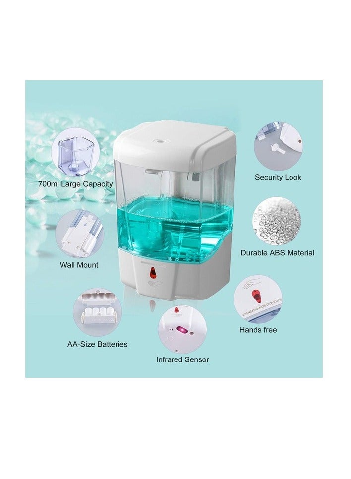 ABBASALI Automatic Hand Sanitizer Dispenser Touchless Wall-Mounted Hands Free Soap Dispenser 700 ml  - Image 2