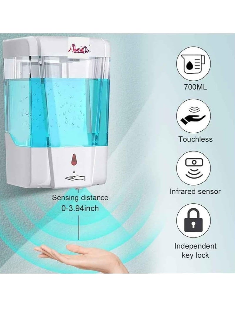 ABBASALI Automatic Hand Sanitizer Dispenser Touchless Wall-Mounted Hands Free Soap Dispenser 700 ml  - Image 5
