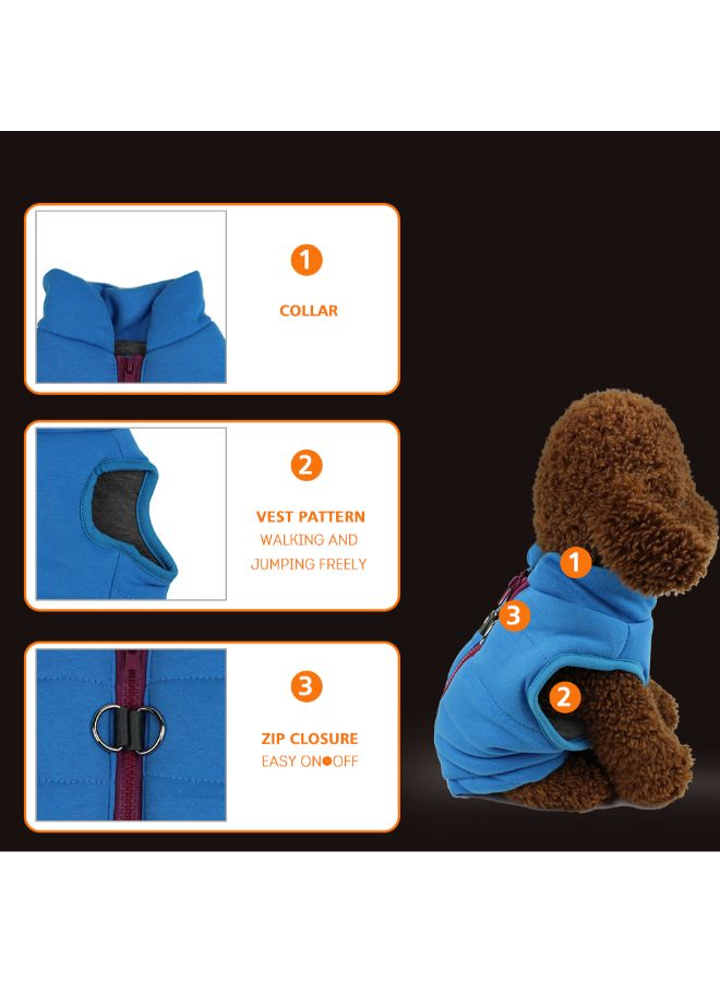 NIBEMINENT Autumn And Winter Cotton Pet Coat Blue L - Image 3