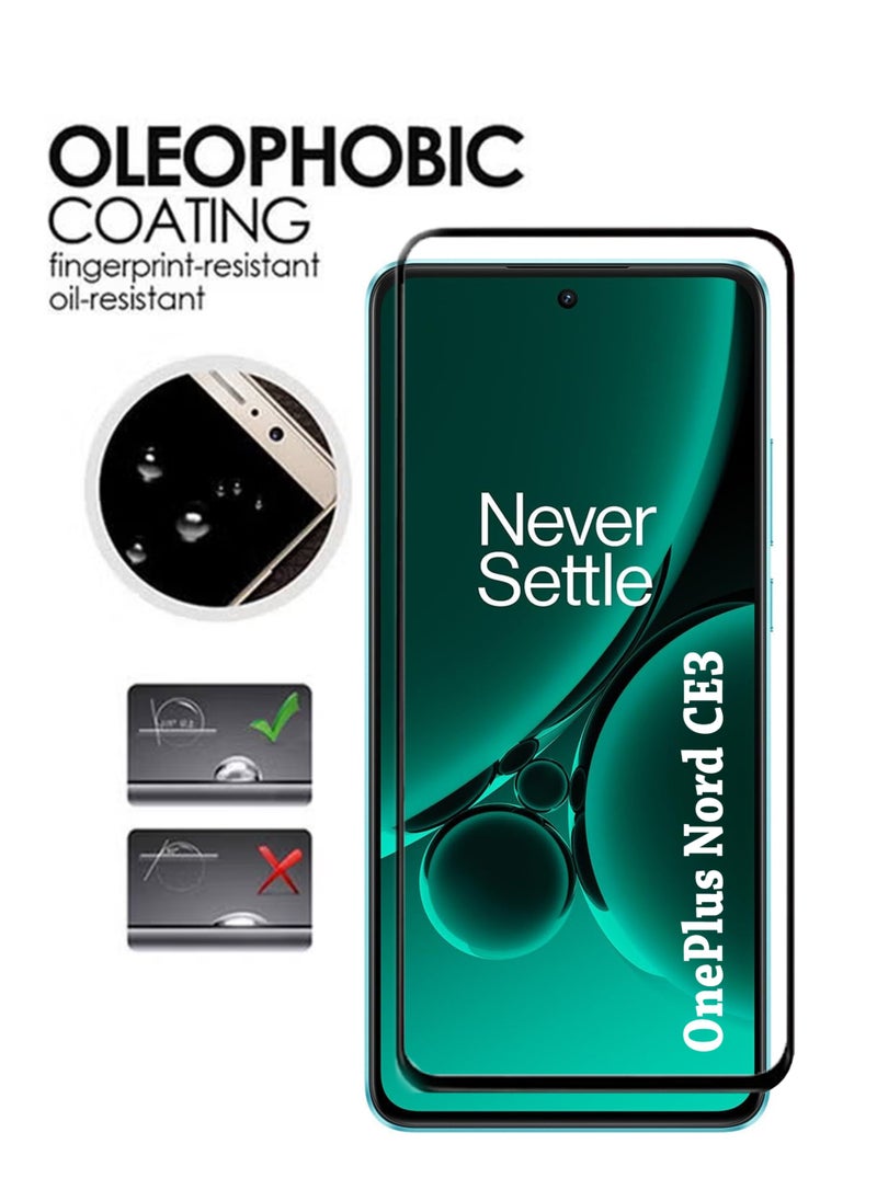 Waldic - OnePlus Nord CE3 Screen Protector | Tempered Glass Compatible with OnePlus Nord CE3 | Screen Protector Full HD Quality Tempered Glass Anti-Scratch Edge to Edge Coverage with Easy Installation Kit - Black - Image 1