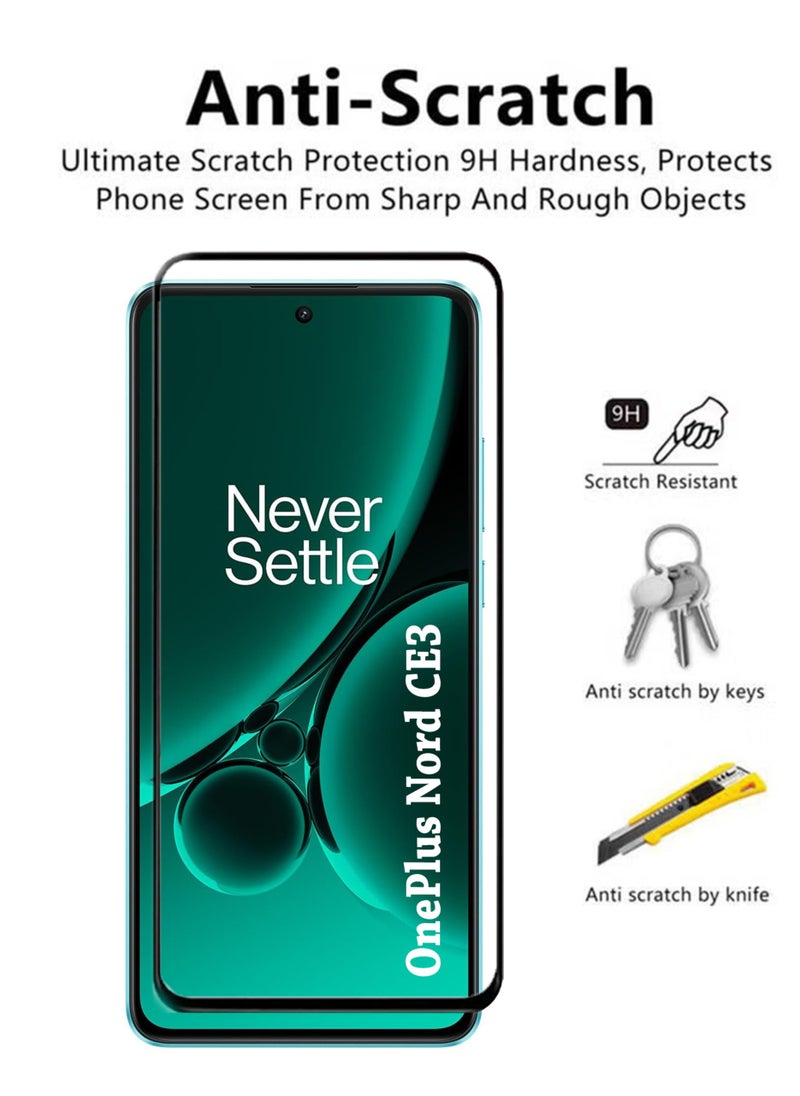 Waldic - OnePlus Nord CE3 Screen Protector | Tempered Glass Compatible with OnePlus Nord CE3 | Screen Protector Full HD Quality Tempered Glass Anti-Scratch Edge to Edge Coverage with Easy Installation Kit - Black - Image 1