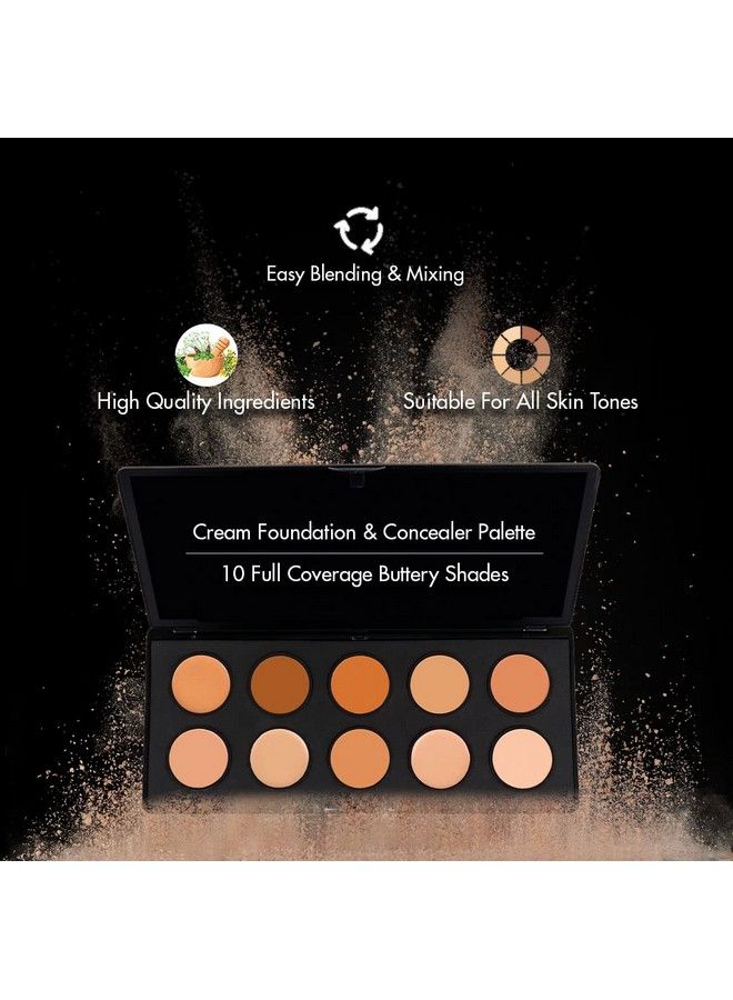 Coloressence Hd Makeup Base Cream Contour Face Palette Long Lasting Weightless Highlighter Waterproof Satin Finish Concealer Hides Blemishes Dark Spots & Acne Marks Hdm Ii - Image 3