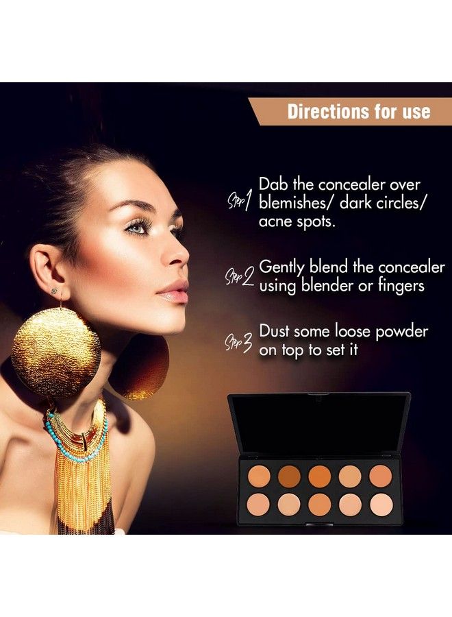 Coloressence Hd Makeup Base Cream Contour Face Palette Long Lasting Weightless Highlighter Waterproof Satin Finish Concealer Hides Blemishes Dark Spots & Acne Marks Hdm Ii - Image 4