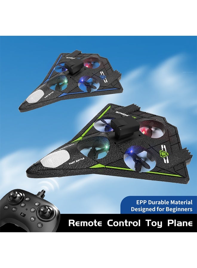 لعبة طائرة X93S Stunt Fighter RC، جاهزة للطيران، جهاز تحكم عن بعد 2.4 جيجاهرتز، زر إرجاع واحد، تعديل ثلاث سرعات، حركات بهلوانية دوارة 360 درجة، حماية من إسفنج EPP لمزيد من الأمان، هدية للأولاد والبنات والأطفال - Image 2