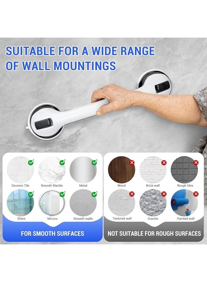Suction Grab Bars for Bathroom Safety, Shower & Bathtub Handles, Non-Slip Support Bars for Elderly, Seniors and Mobility Assistance - Image 2