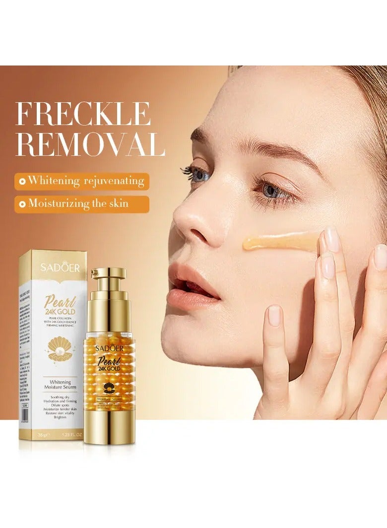 SADOER SADOER 24k Golden Pearl Collagen Essence Lotion Anti Wrinkle Hydrating Whitening Moisturizing Skin Care Lotion for Face  - Image 2