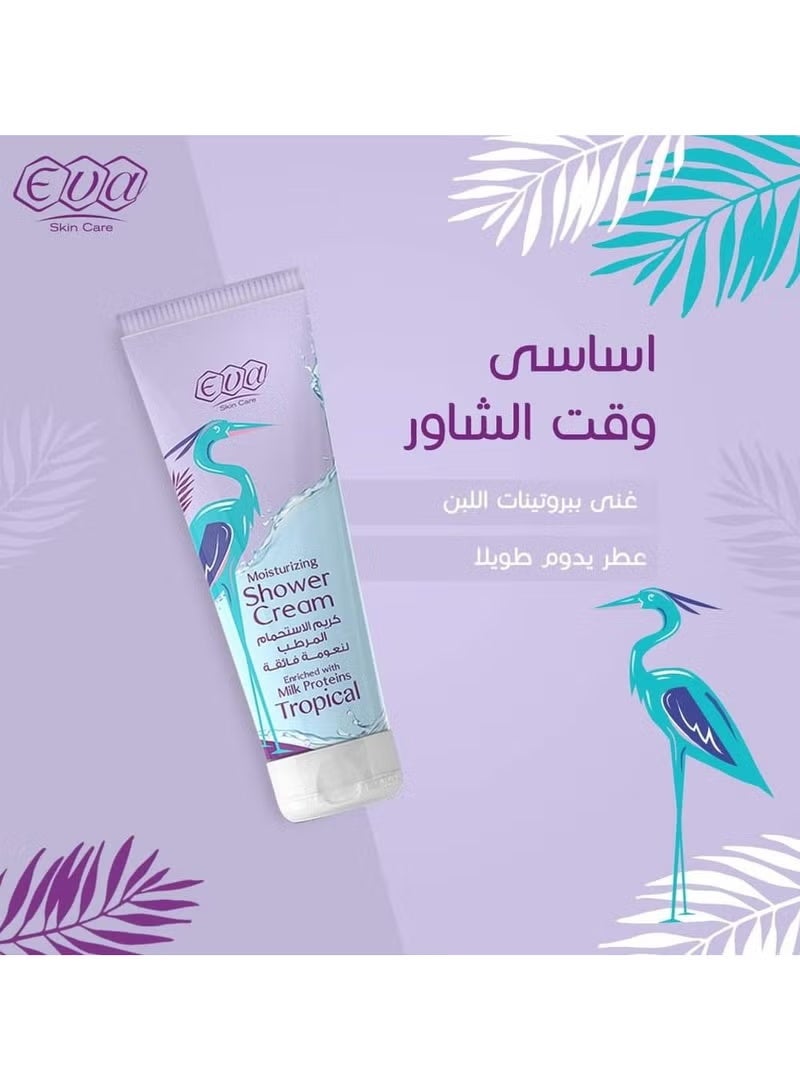 Eva Skin Care Moisturizing Shower Cream Tropical 250ml - Image 2