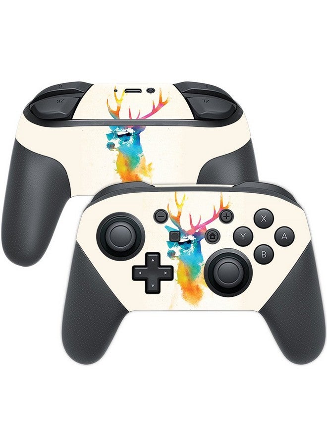 مايتي سكينز غلاف Mightyskins متوافق مع وحدة تحكم Nintendo Switch Pro Sunny Stag | غطاء ملتف واقٍ ومتين وفريد من نوعه من الفينيل | سهل التطبيق والإزالة وتغيير الأنماط | صنع في الولايات المتحدة الأمريكية - Image 1