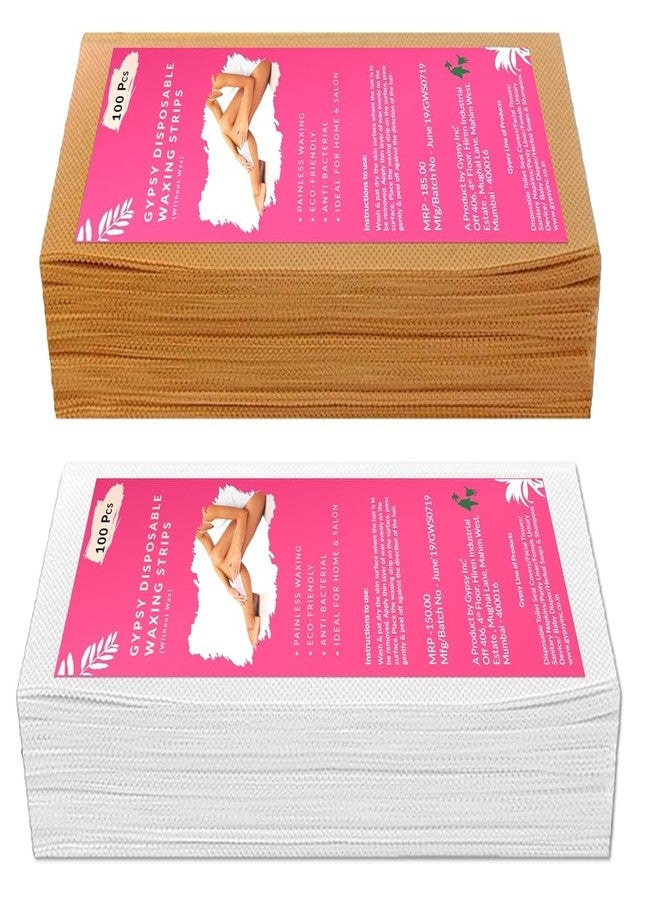 gypsy inc Gypsy Non-Woven Body Waxing Strips - 80 Pcs - Pack of 2 - White - Hair Removal Wax Strips for Full Body, Face, Legs, Underarms, Facial Eyebrow - Disposable & Anti-Bacterial - Image 1