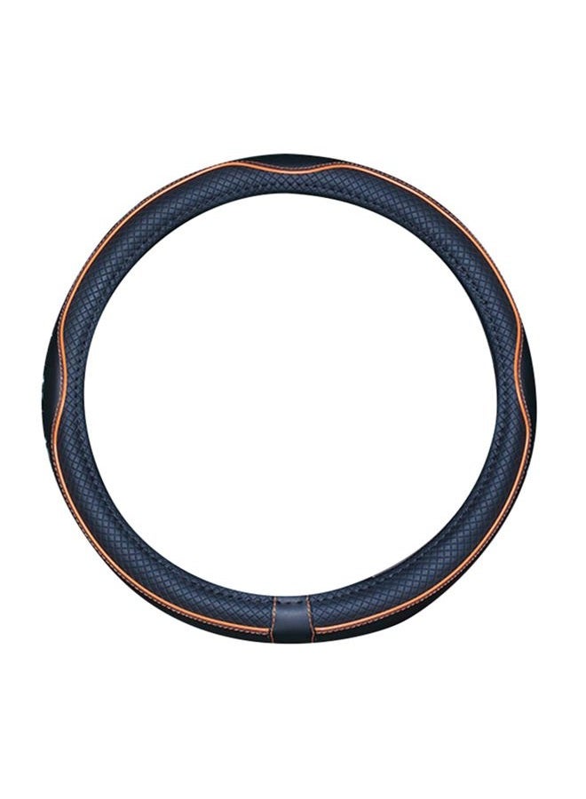 Mayco Bell Universal Standard Size Steering Wheel Cover Anti-Slip,Safety,Soft,Breathable,Durable,Full Surround,Comfortable Grip Microfiber Leather (14.5-15 inch,Black Orange) - Image 3
