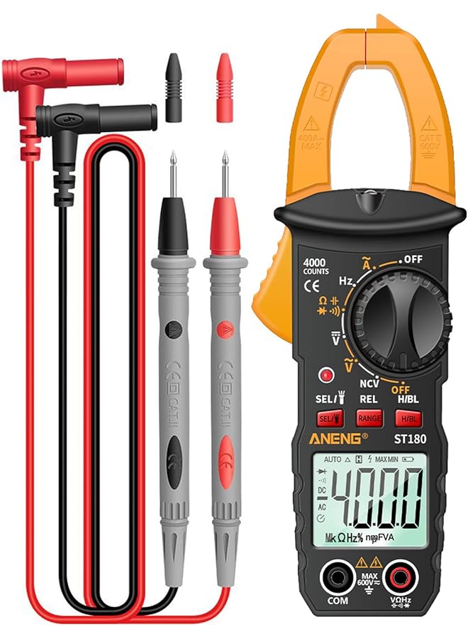 ANENG ANENG ST180 4000 Counts Digital Clamp Meter Multimeter Clamp Multimeter Voltmeter Ammeter AC DC Voltage AC Current Meter NCV Tester Universal Meter Tester Current Clamp Tester -30~1000℃ Temperature  - Image 1
