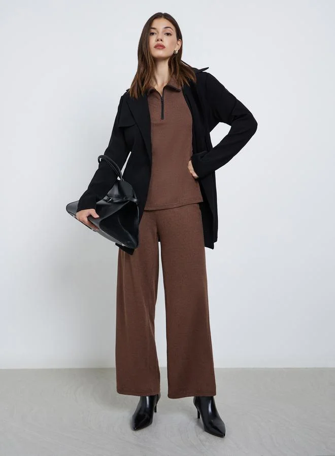 Styli Styli Black Longline Trench Coat