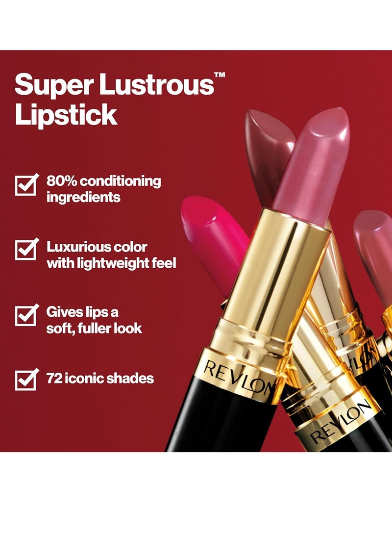 Revlon Super Lustrous Lipstick, Lip Makeup Gift, Stocking Stuffers for Women, Creamy, Moisturized Feel in Nudes & Browns, 0.15 oz 755 Bare It All - Image 3