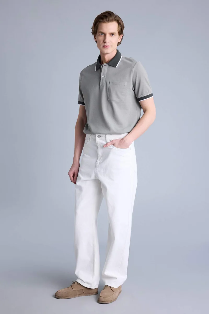 ديفاكتو Regular Fit Short Sleeved Polo T-Shirt