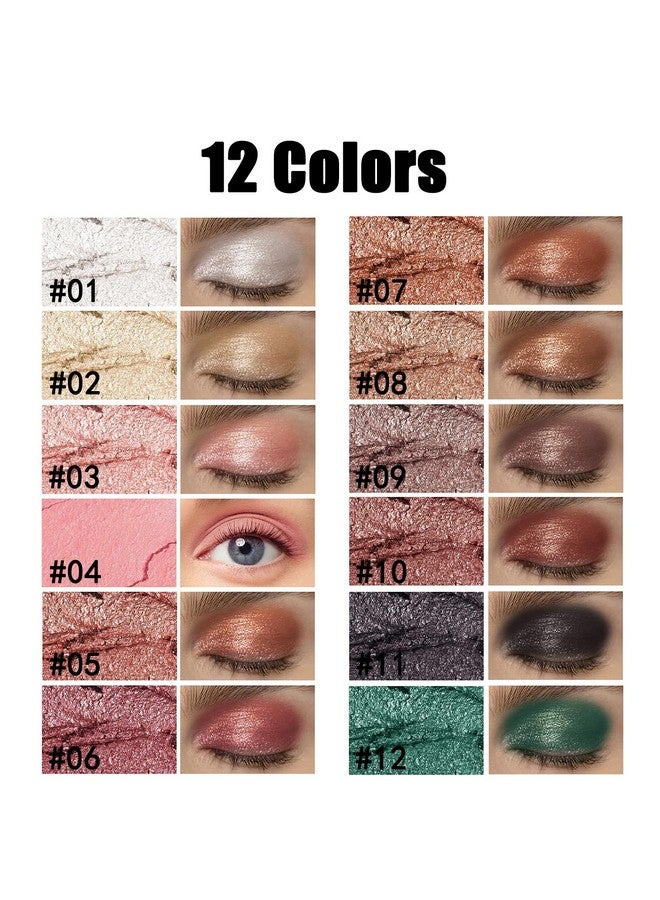 DekRion Eyeshadow Stick, Shimmer-Cream Eye Shadow Pencil, Eye Shadow Sticks Long-Lasting Waterproof, Glitter Eyeshadows Stick With Soft Brush For Eyeshadows Makeup(02Champagne-Gold) - Image 3