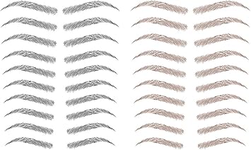 UPSTORE 2Sheets20Pairs HairLike Waterproof Eyebrow Tattoos Stickers Eyebrow Transfers Stickers Grooming Shaping Eyebrow Sticker for Women Girls BlackBrown - Image 4