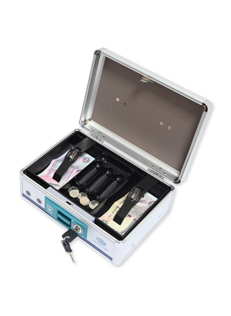 FIS صندوق نقدي من الألمنيوم مع قفل مفتاح، 336X275X112مم - FSCPW-B598 - Image 3