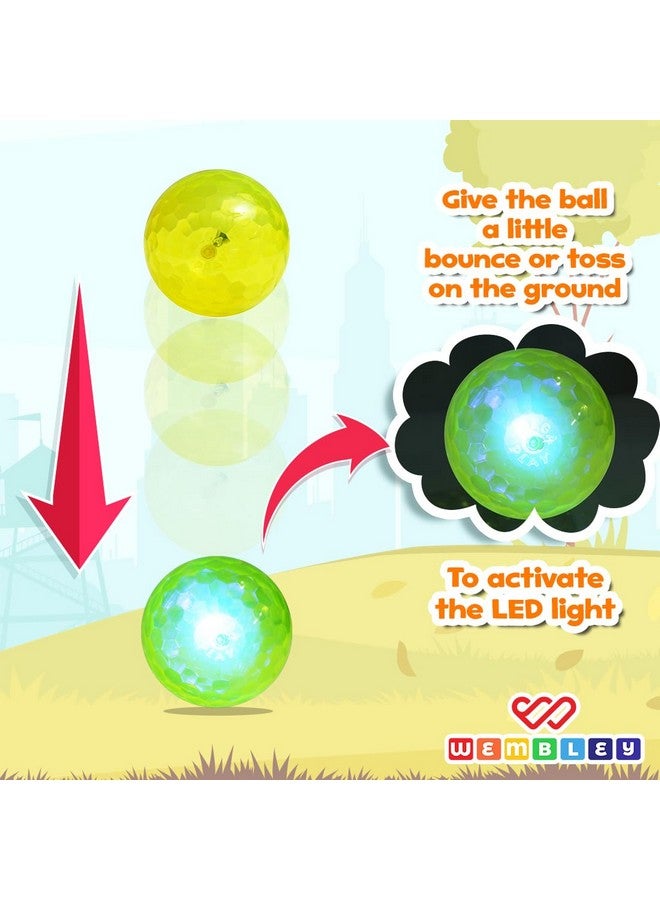 Wembley Plastic Light Ball For Kids Play Led Soft Bouncing Flashing Lightning Baby Ball Glow In The Dark Toys For Kids - 6" Inch Pk Of 1, Handball - Image 4