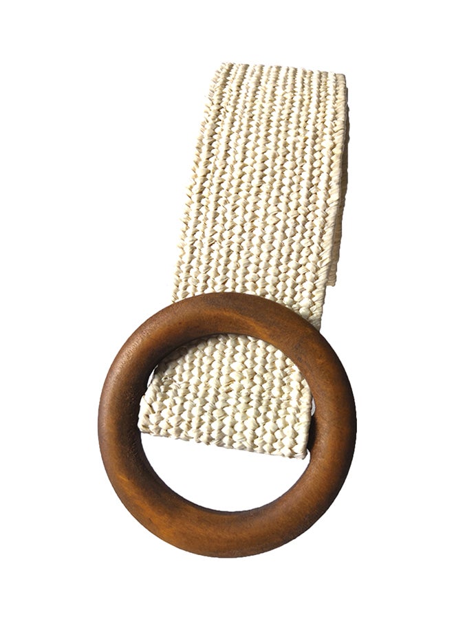 Joychic Casual Woven Belt Beige