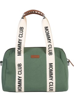 CHILDHOME Mommy Club Signature Canvas Diaper Changing Bag, Green  - Image 1