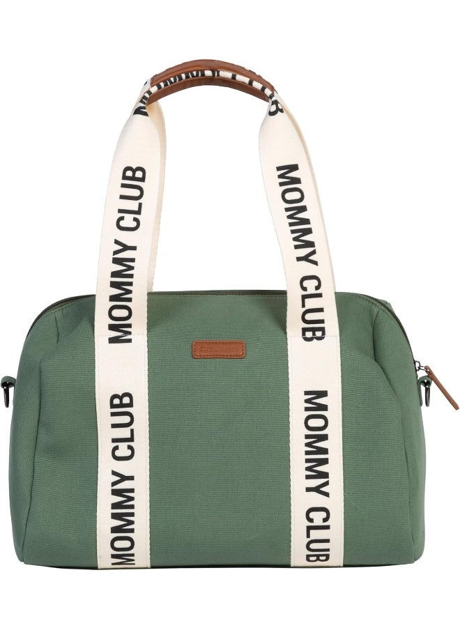 CHILDHOME - Mommy Club Signature Canvas Diaper Changing Bag, Green - Image 1