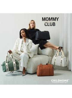 CHILDHOME Mommy Club Signature Canvas Diaper Changing Bag, Green  - Image 2