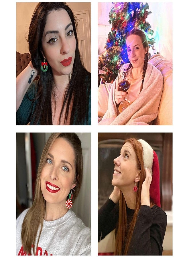 Dcfywl731 ١٣ زوجًا من أقراط عيد الميلاد للنساء، أقراط للعطلات، أقراط على شكل ندفة ثلجية، شجرة عيد الميلاد، أجراس، رجل ثلجي، هدايا مجوهرات عيد الميلاد - Image 5