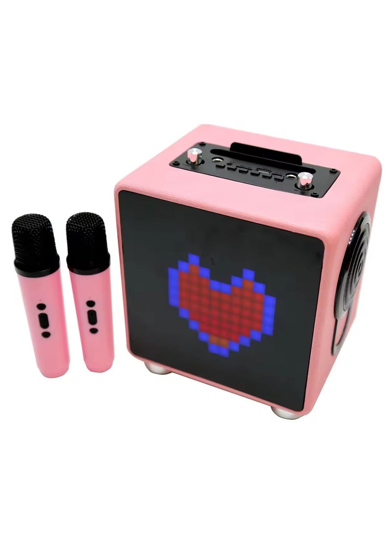 KBQ-2206 Bluetooth Portable  Karaoke Speaker Subwoofer Sound System Pink - Image 1