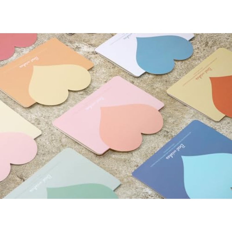 24PCS Heart Shaped Gift Cards Holiday Greeting Cards Foldable Best Wishes Notes Blank Inside for Small Business Coworkers Employees Students Teachers Family Friends New Year Valentine's Day - Image 4