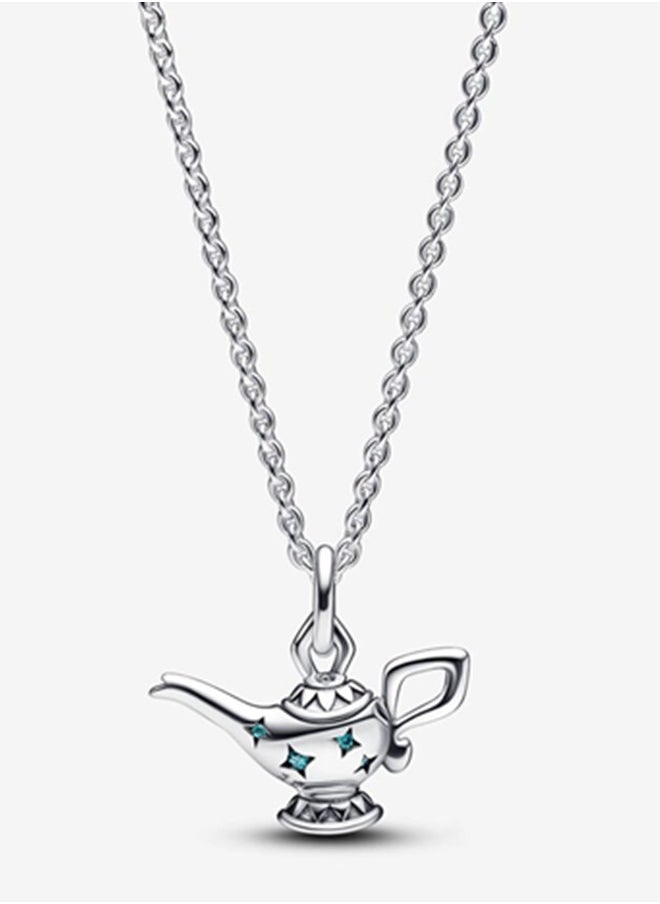 Pandora Violet Pandora Cubic Zirconia Women's Disney Aladdin Magic Lamp Pendant Collier 925 Silver Necklace 392347C01-45  - Image 1