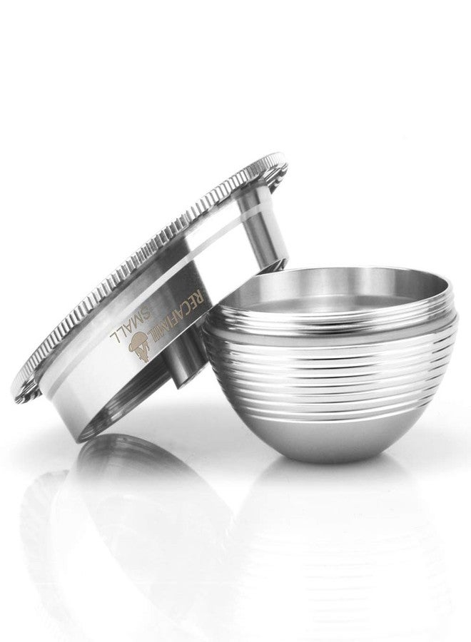 RECAFIMIL Reusable Coffee Capsule, Stainless Steel Refillable Coffee Pod Brewing Espresso 70ML/2.4OZ(SMALL), V-ertuooline Metal Pod Coffee Pod Compatible with Ne-spreso Ver-tuoline GCA1 De-longhi ENV135S - Image 1