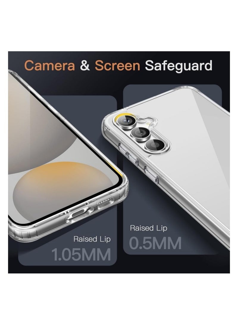 Samsung S24 Plus Clear Case with Hydrogel Screen Protector, Slim Shockproof Design, Anti-Scratch Full Coverage Transparent Protection - Image 2