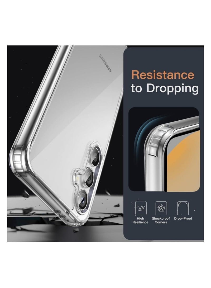 Samsung S24 Plus Clear Case with Hydrogel Screen Protector, Slim Shockproof Design, Anti-Scratch Full Coverage Transparent Protection - Image 3