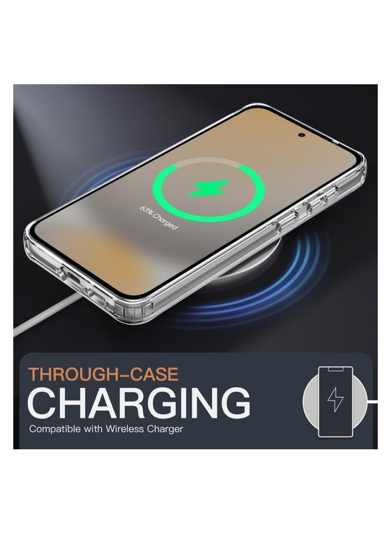 Samsung S24 Plus Clear Case with Hydrogel Screen Protector, Slim Shockproof Design, Anti-Scratch Full Coverage Transparent Protection - Image 4