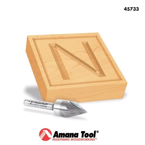 Amana Tool - 45733 Solid Carbide V-Groove Signmaking & Lettering 60 Deg x 9/16 Dia x 7/16 - Image 5