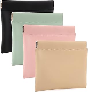 BUSOHA Small Makeup Bag for Purse,4 PCS Mini Portable Cosmetic Bags for Women, Coin Purse Lipstick Cosmetic Accessories - Image 1