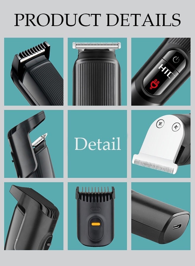 DUNISO Smart Hair Clippers Electric Turbo Motor Hair Cutting Kit Pro Mens Clippers Cordless Rechargeable Hair Trimmer Set Professional Barbers Grooming Kit - Image 3