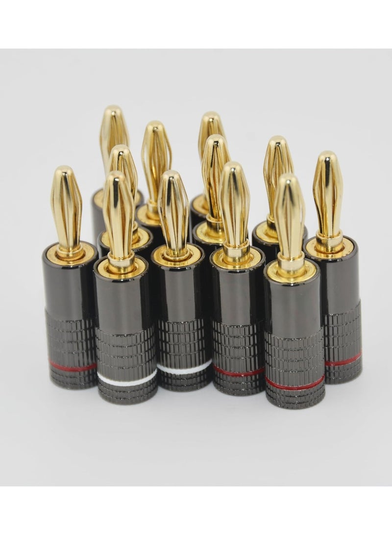 Premium Banana Speaker Plugs, Gold-Plated Connectors (1 Pair) - Image 2