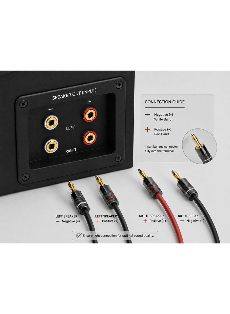 Premium Banana Speaker Plugs, Gold-Plated Connectors (1 Pair) - Image 4