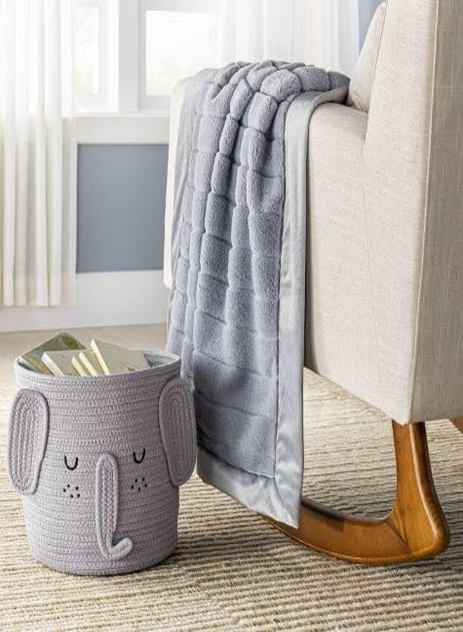 rugszone® -Small Cat Storage Basket, Black Cute Basket for Toys, Dog Toy Basket, Woven Rope Basket for Organizing, Empty Gift Basket for Baby, Black,inches (Grey, 10x10) - Image 3