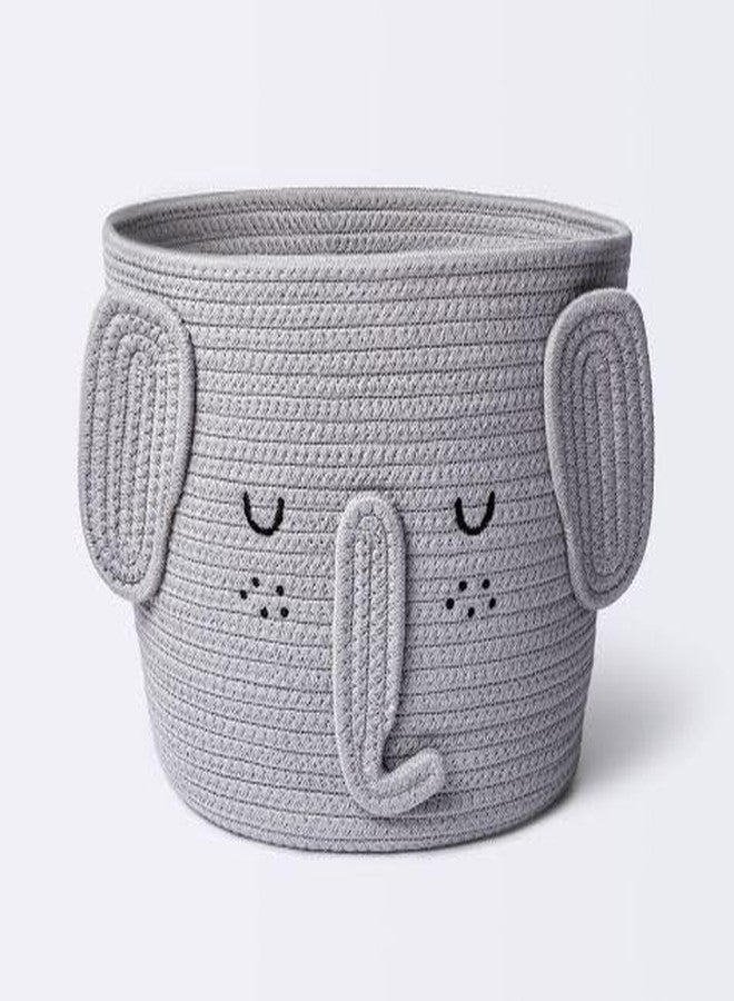 rugszone® -Small Cat Storage Basket, Black Cute Basket for Toys, Dog Toy Basket, Woven Rope Basket for Organizing, Empty Gift Basket for Baby, Black,inches (Grey, 10x10) - Image 1